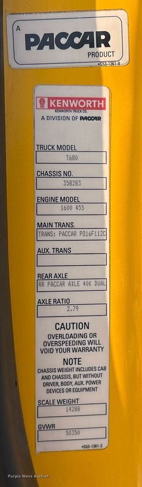 image for item DM1922 2020 Kenworth T680 semi truck