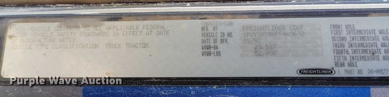 image for item DP5009 1993 Freightliner FLD semi truck