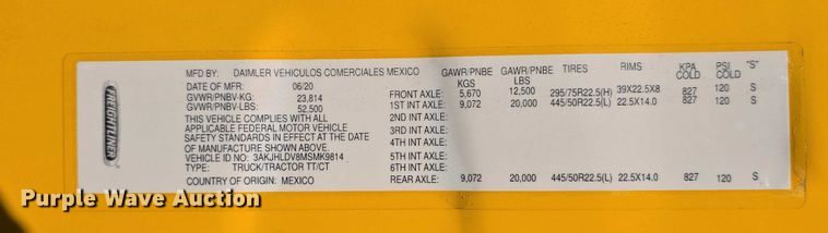 image for item DR3777 2021 Freightliner Cascadia 126 semi truck