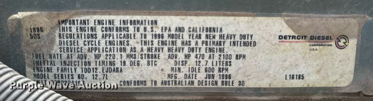 image for item DS3766 1997 Freightliner FLD120 semi truck