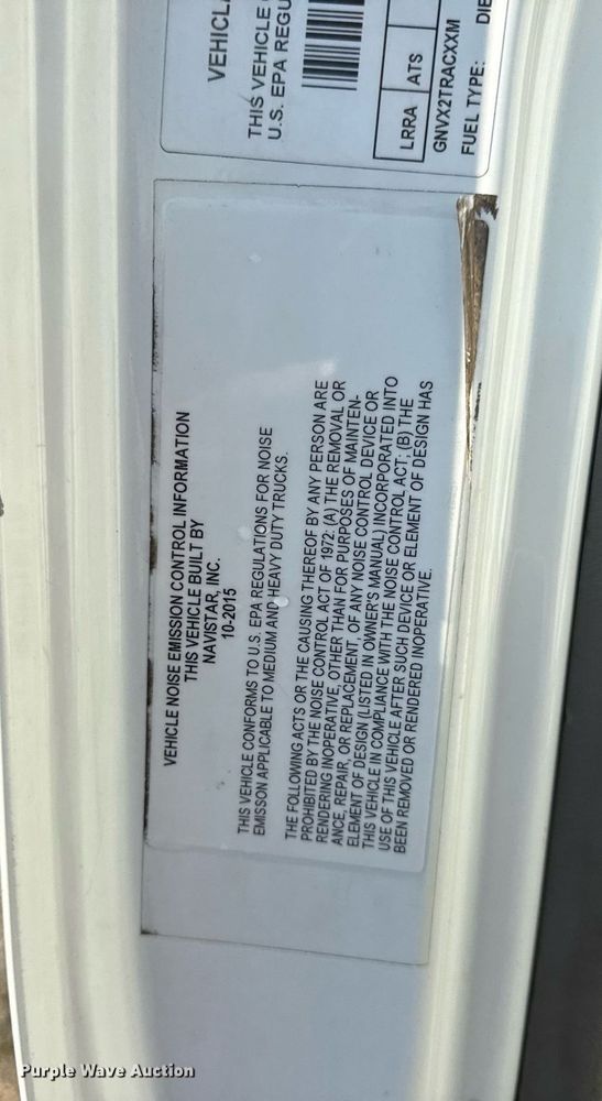 image for item DV4119 2016 International ProStar 122 semi truck