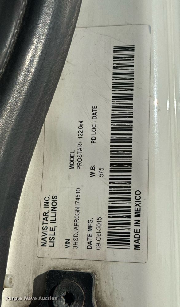 image for item DV4119 2016 International ProStar 122 semi truck