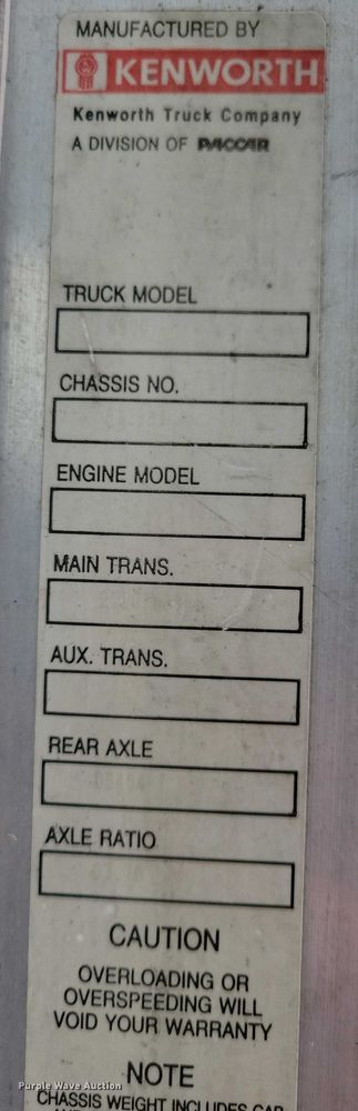image for item DX7104 1999 Kenworth  W900L semi truck