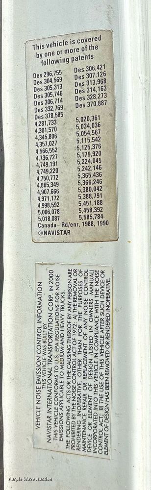 image for item DY0654 2001 International 4700 dump flatbed truck