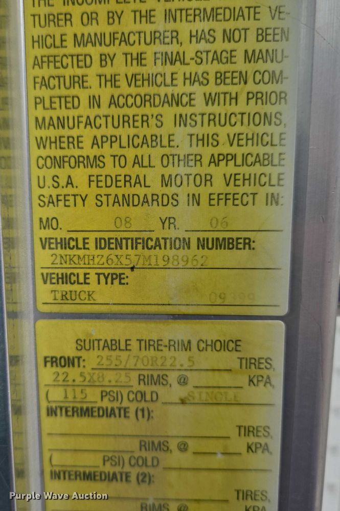 image for item EF1522 2007 Kenworth T300 box truck