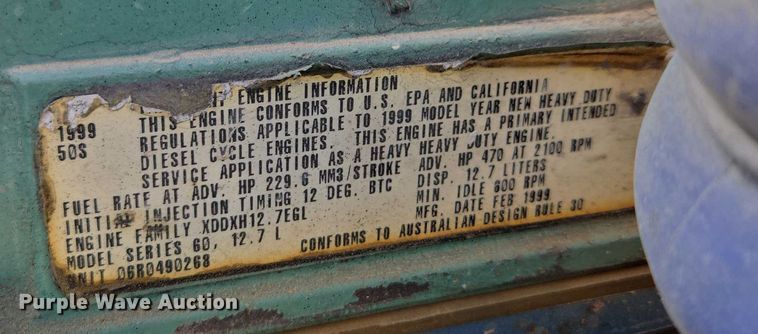 image for item EF1575 1999 Western Star 4964EX dump truck