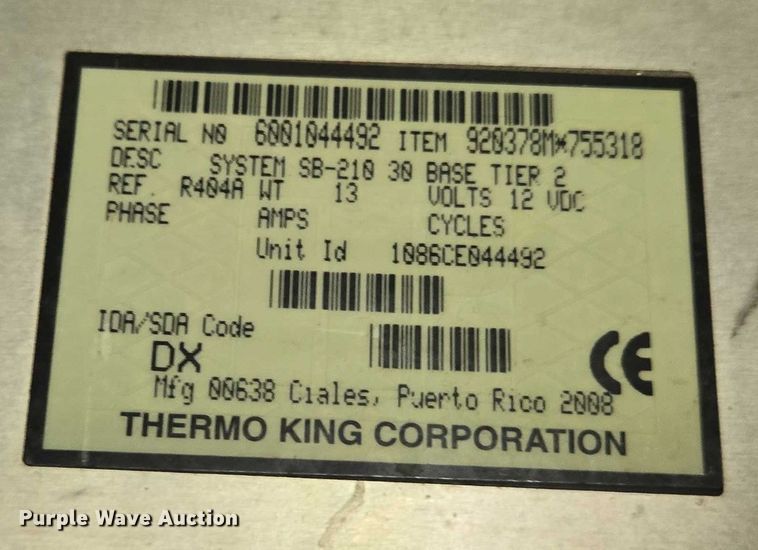 image for item EF1657 2004 Utility Trailer MFG Co. VS2RA refrigerated van trailer