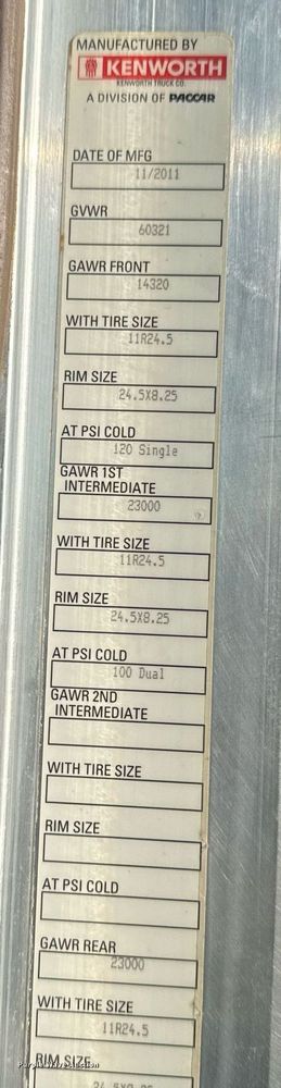 image for item EG2394 2012 Kenworth T800 winch truck