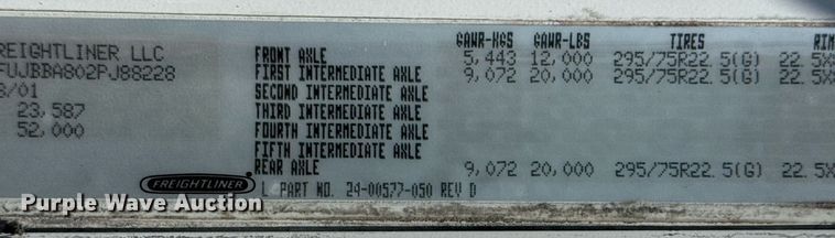 image for item EG5941 2002 Freightliner Century Class semi truck