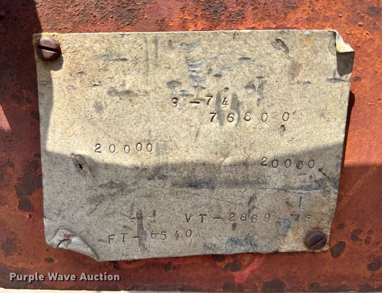 image for item EG6618 1975 Vulcan Trailer Mfg oilfield trailer