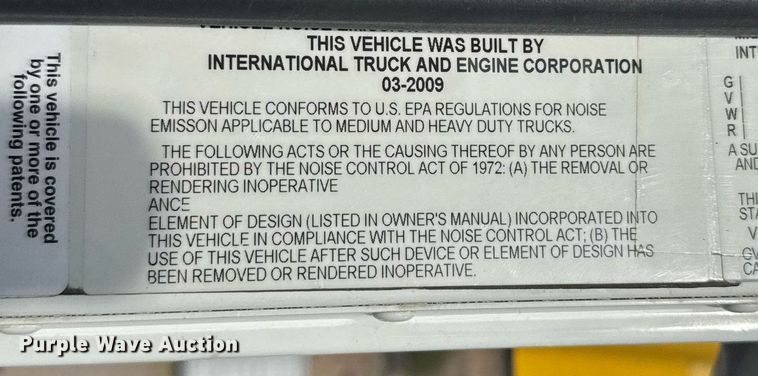 image for item EG6663 2009 International PayStar 5900i semi truck