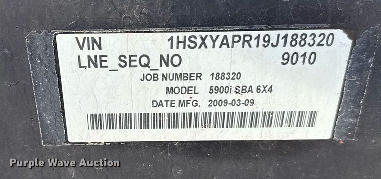 image for item EG6663 2009 International PayStar 5900i semi truck