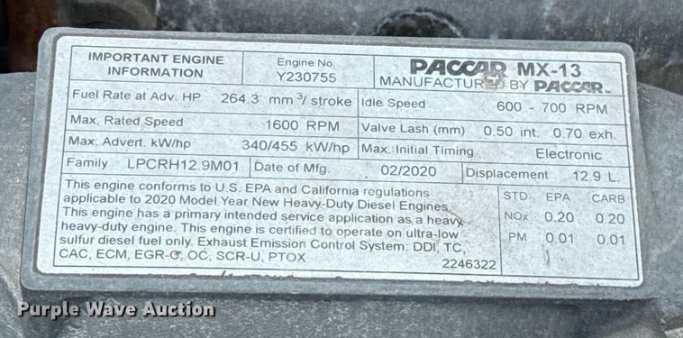 image for item EJ4829 2021 Kenworth T680 semi truck