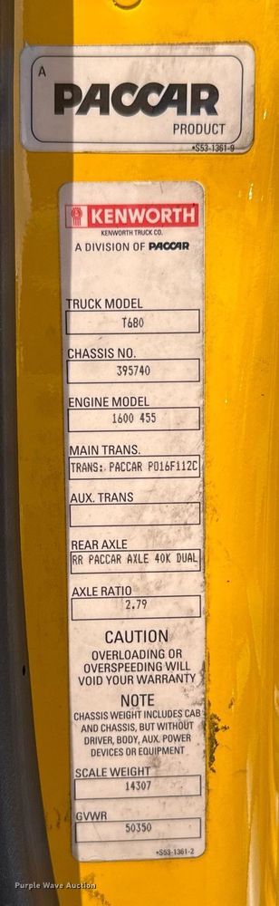 image for item EJ4829 2021 Kenworth T680 semi truck