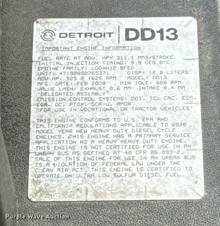 image for item EJ4830 2021 Freightliner Cascadia 126 semi truck