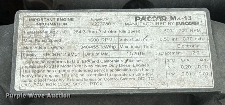 image for item EJ4838 2020 Kenworth T680 semi truck