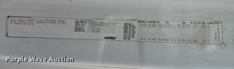 image for item ER5262 2014 Freightliner Cascadia 125 semi truck