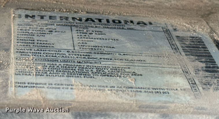 image for item HI9251 2021 International LT625 semi truck