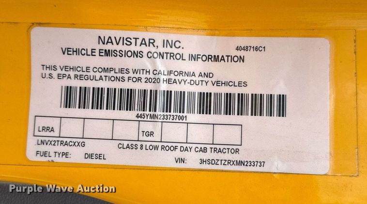 image for item HI9251 2021 International LT625 semi truck