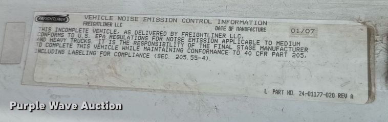 image for item HI9263 2011 Freightliner Business Class M2 truck cab and chassis