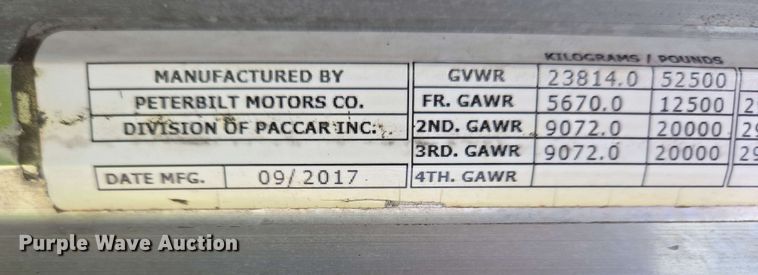 image for item YA0475 2018 Peterbilt 389 semi truck