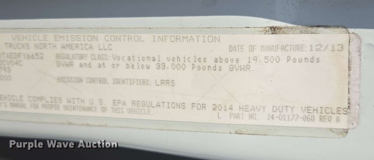 image for item YA0523 2014 Freightliner Business Class M2 106 box truck