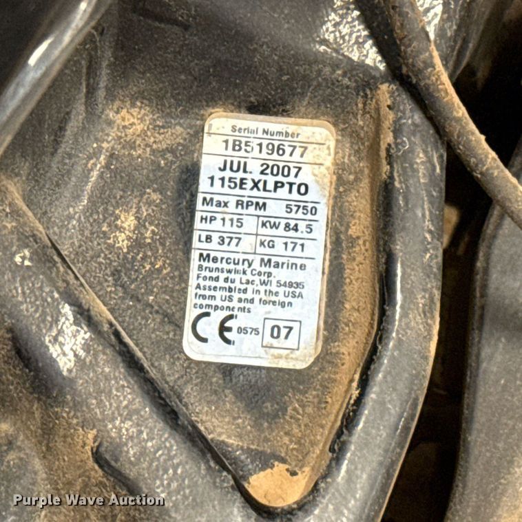 image for item DT6644 2007 Mercury Optimax outboard engine