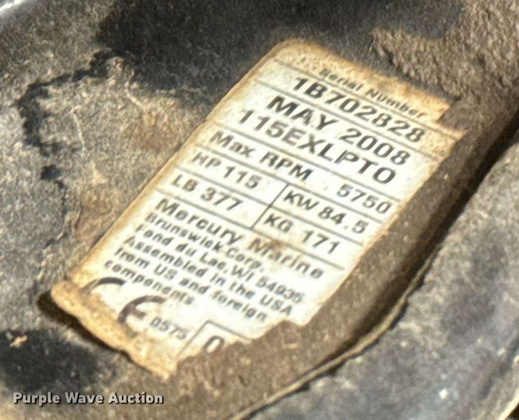 image for item DT6647 2008 Mercury Optimax outboard engine