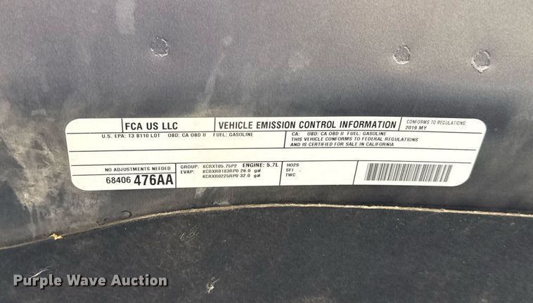 image for item DT6657 2019 Dodge Ram 1500 Crew Cab pickup truck