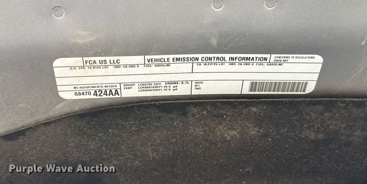 image for item DT6659 2020 Dodge Ram 1500 Classic Quad Cab pickup truck