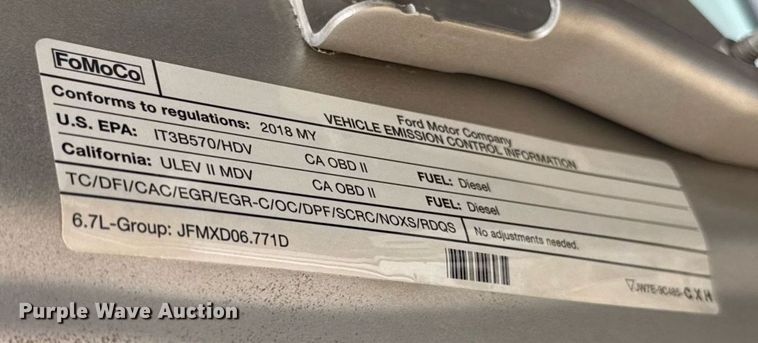 image for item DT6669 2018 Ford F350 Super Duty XL pickup truck