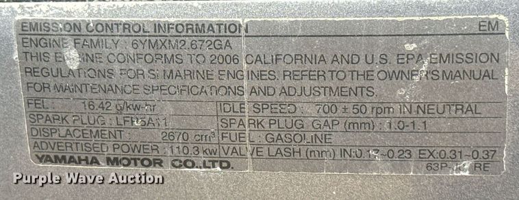 image for item DT6673 2006 Blue Wave 190 Classic boat