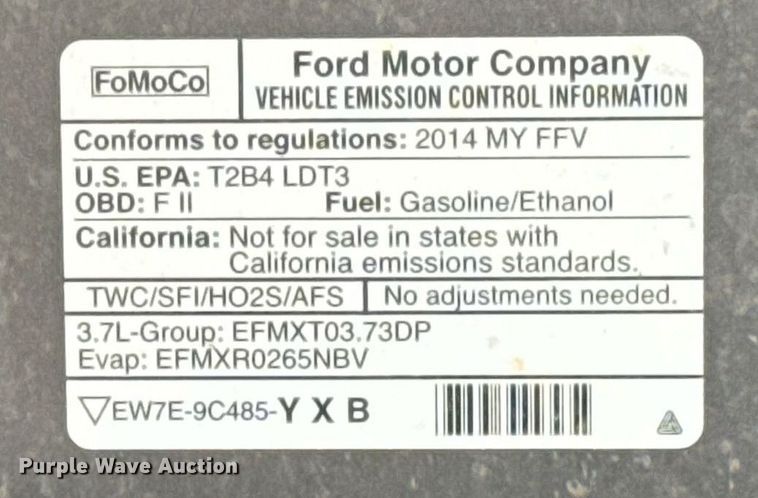 image for item ER4698 2014 Ford F150 SuperCab pickup truck