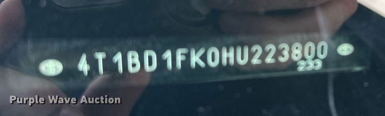 image for item DF8571 2017 Toyota Camry LE  