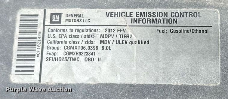 image for item DF8573 2012 Chevrolet Silverado 2500HD utility / service truck