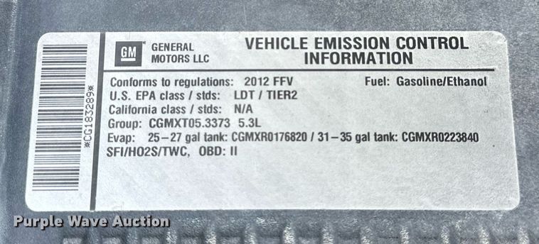 image for item DF8595 2012 Chevrolet Silverado 1500 Crew Cab pickup truck