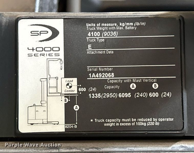 image for item DI9291 2017 Crown SP4020-30 order picker