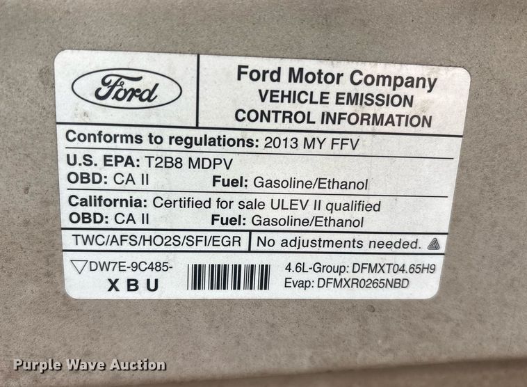 image for item DM1947 2013 Ford E150 utility van