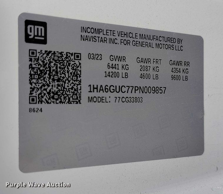 image for item DP5007 2023 Chevrolet Express 4500 flatbed van