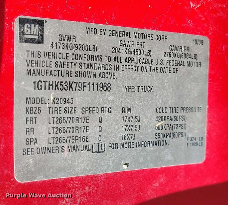 image for item DP5010 2009 GMC Sierra 2500HD Crew Cab pickup truck