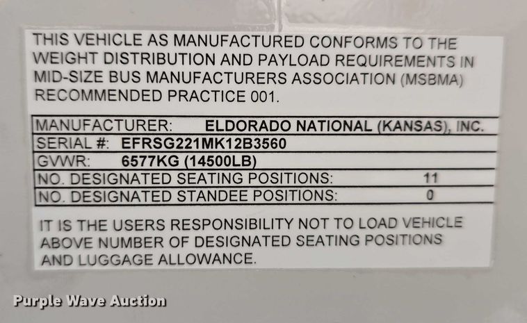 image for item DR3783 2019 Ford E450 Super Duty shuttle bus