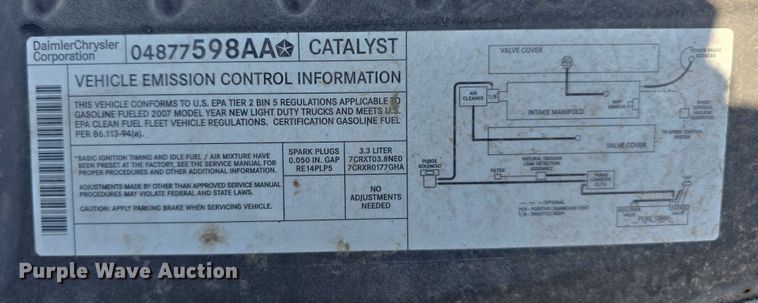 image for item DR3784 2007 Dodge Grand Caravan van