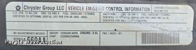 image for item DR3785 2012 Dodge Grand Caravan handicap accessible van