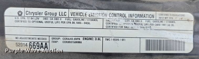 image for item DR3786 2012 Dodge Grand Caravan handicap accessible van