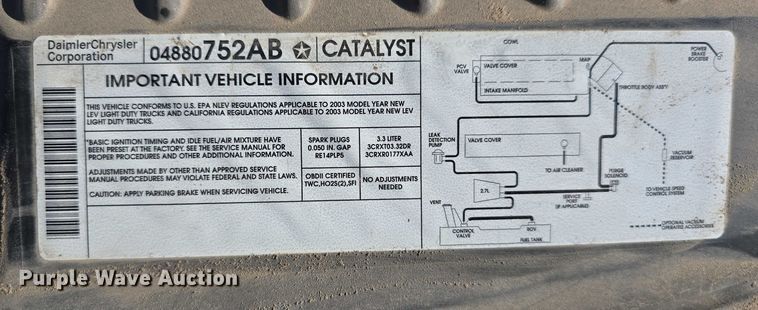 image for item DR3820 2003 Dodge Grand Caravan SE van