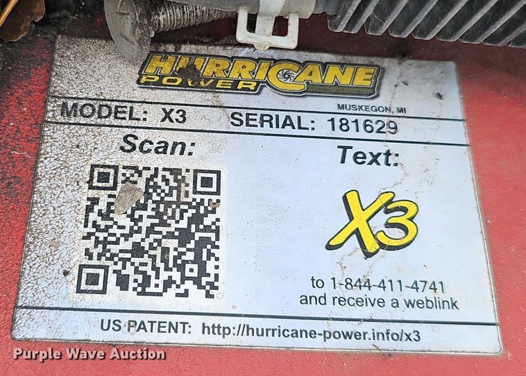 image for item DR3917 Hurricane Power X3 ride-on blower