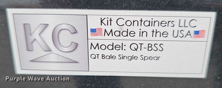 image for item DR3923 Kit Containers LLC QT-BSS skid steer bale spear