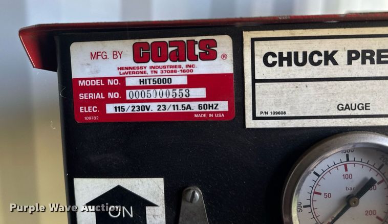 image for item DS3817 Coats HIT5000 tire machine