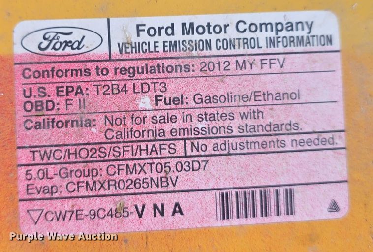 image for item DT6977 2012 Ford F150 pickup truck