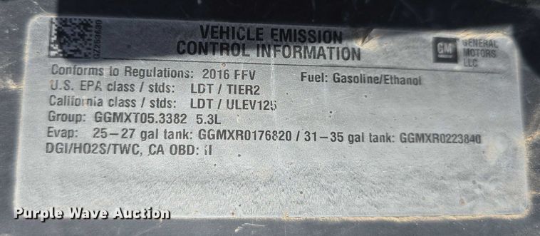 image for item DT6978 2016 Chevrolet Silverado 1500 pickup truck